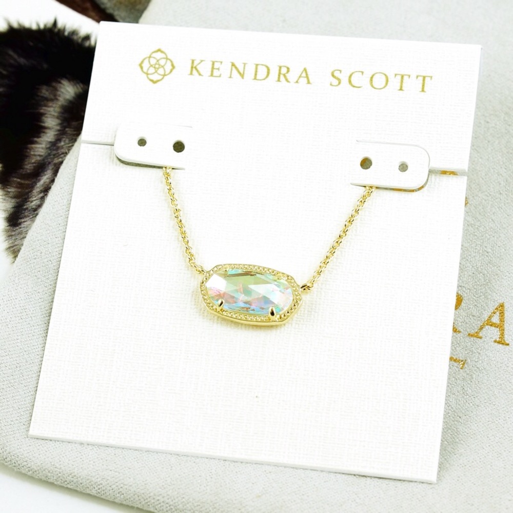 Kendra Scott Elisa Necklace Dichroic Glass Gold